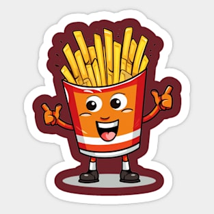 kawaii french fries T-Shirt cute potatofood Sticker